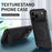 WANLONFENG For iPhone 17 Pro Magnetic Case  QT Series Kickstand Carbon Fiber Texture PC TPU Phone Cover - Black - 2
