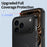 WANLONFENG For iPhone 17 Pro Magnetic Case  QT Series Kickstand Carbon Fiber Texture PC TPU Phone Cover - Black - 5