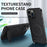 WANLONFENG For iPhone 15 Pro Max Magnetic Case  QT Series Kickstand Carbon Fiber Texture PC TPU Phone Cover - Black - 2