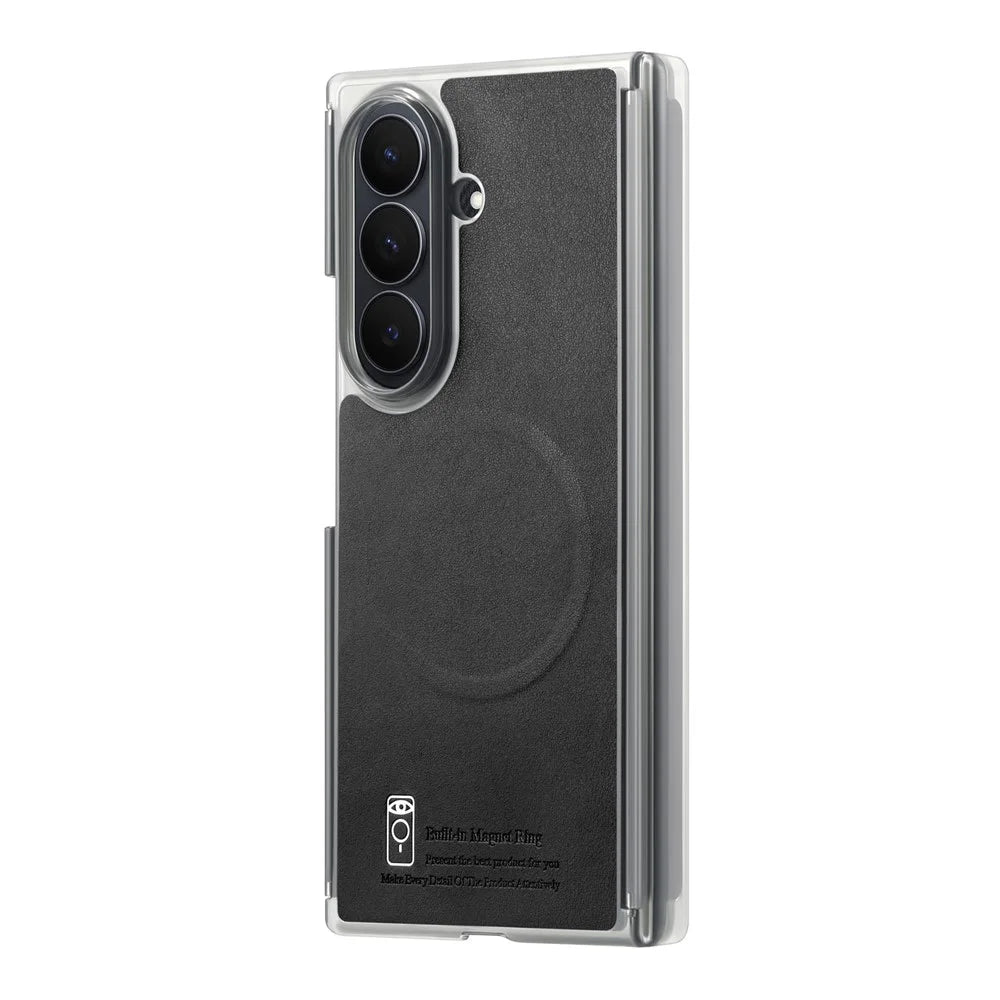 For Samsung Galaxy Z TriFold 5G Magnetic Phone Case Dual-axis Shockproof PU Leather PC TPU Protection Cover - Black - 3