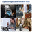 For iPhone 17 Pro Max Magnetic Case with Folding Kickstand  /  Ring Holder TPU + PC Phone Back Cover - Black - 6