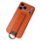 For iPhone 17 Pro Case with Kickstand  /  D-Ring Holder TPU PC Phone Back Cover - Brown - 1