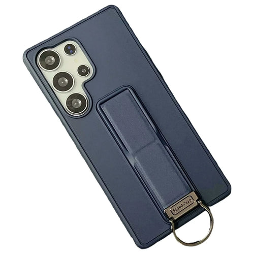 For Samsung Galaxy S25 Ultra Case with Kickstand  /  D-Ring Holder TPU PC Phone Back Cover - Navy Blue - 1
