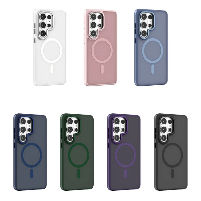 For Samsung Galaxy S26 Ultra Magnetic Case TPU + PC Matte Phone Cover - White - 2
