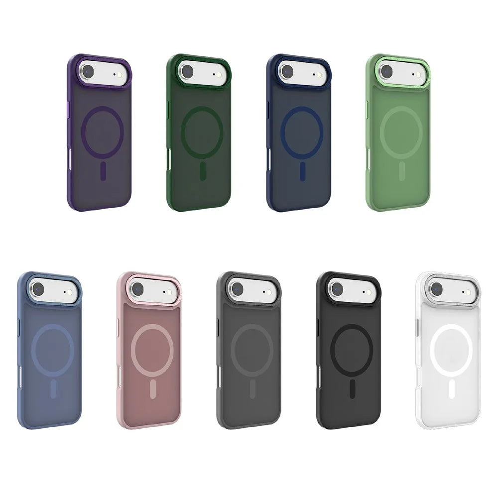 For iPhone Air Magnetic Case TPU + PC Matte Phone Cover - Dark Purple - 2
