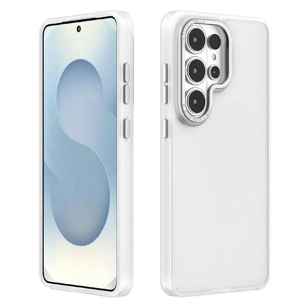 For Samsung Galaxy S26 Ultra Case Skin-Touch PC + TPU Translucent Matte Phone Cover - White - 1