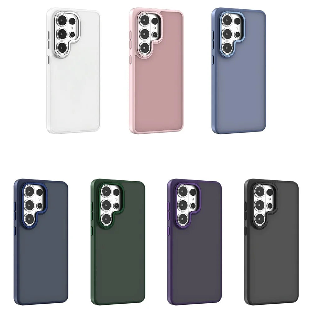 For Samsung Galaxy S26 Ultra Case Skin-Touch PC + TPU Translucent Matte Phone Cover - White - 2