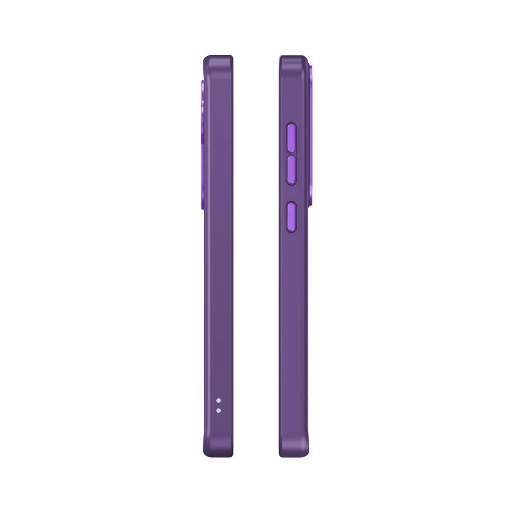 For Samsung Galaxy S26 Magnetic Case Skin Touch Anti-Drop TPU + PC Kickstand Phone Cover - Dark Purple - 7