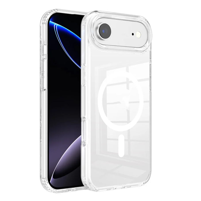 For iPhone Air Clear Magnetic Case TPU PC Shockproof Phone Cover Compatible with MagSafe - Transparent - 1
