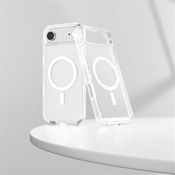 For iPhone Air Clear Magnetic Case TPU PC Shockproof Phone Cover Compatible with MagSafe - Transparent - 3