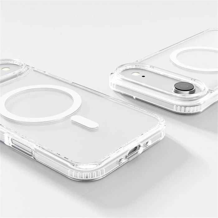 For iPhone Air Clear Magnetic Case TPU PC Shockproof Phone Cover Compatible with MagSafe - Transparent - 4