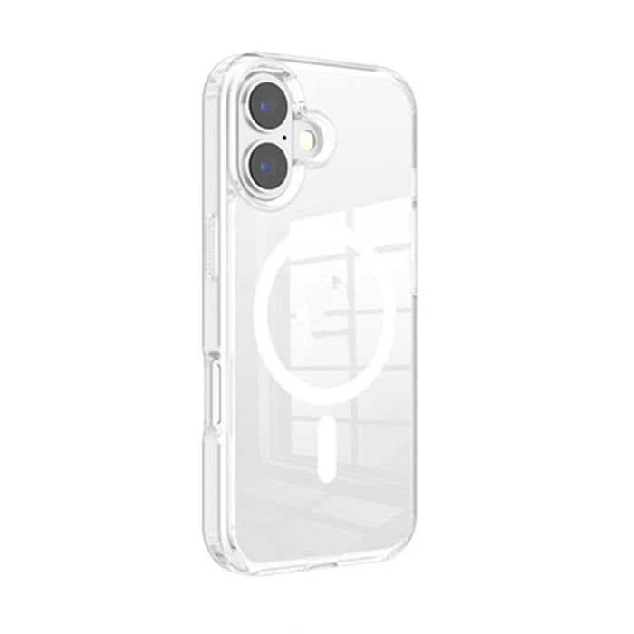 For iPhone 17 Clear Magnetic Case TPU PC Shockproof Phone Cover Compatible with MagSafe - Transparent - 2