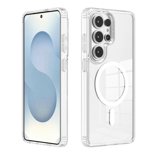 For Samsung Galaxy S26 Ultra Clear Magnetic Case TPU PC Shockproof Phone Cover Compatible with MagSafe - Transparent - 1