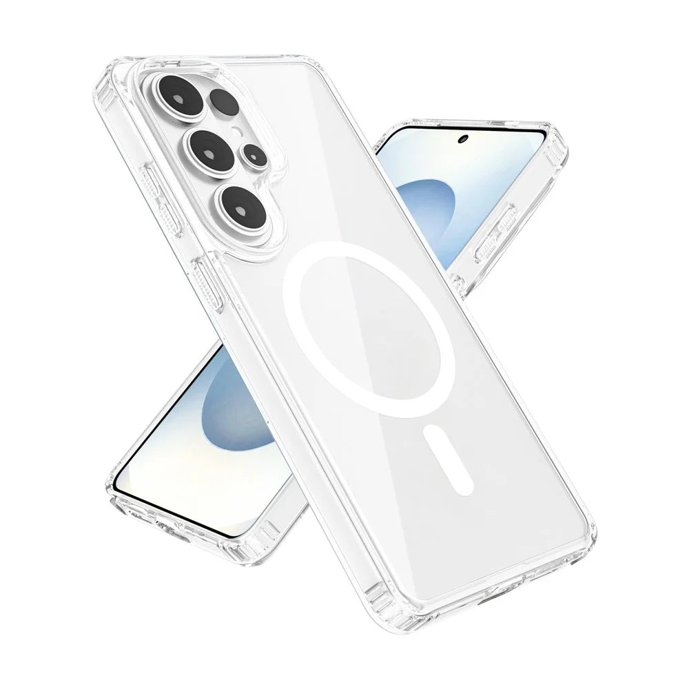 For Samsung Galaxy S26 Ultra Clear Magnetic Case TPU PC Shockproof Phone Cover Compatible with MagSafe - Transparent - 2