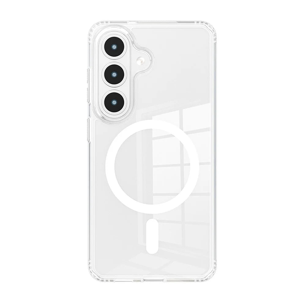 For Samsung Galaxy S26 Clear Magnetic Case TPU PC Shockproof Phone Cover Compatible with MagSafe - Transparent - 2