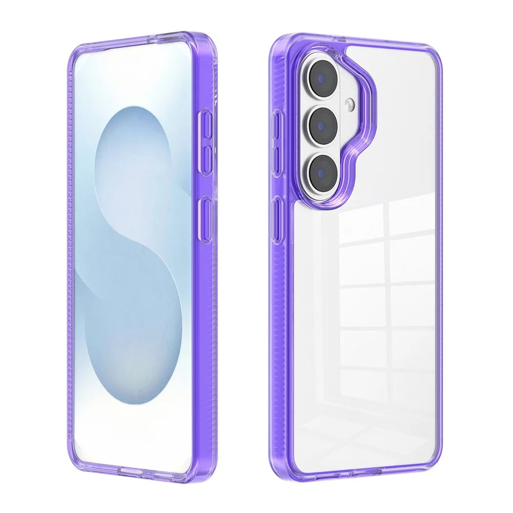 For Samsung Galaxy S26 Case HD Clarify TPU + PC Shockproof Phone Cover - Purple - 1