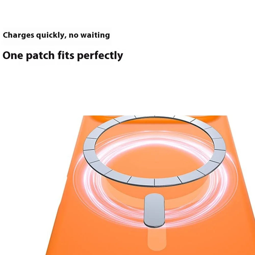 For iPhone 17 Case Compatible with MagSafe Precision Fit PC + Liquid Silicone Protective Phone Cover - Fluorescent Orange - 4