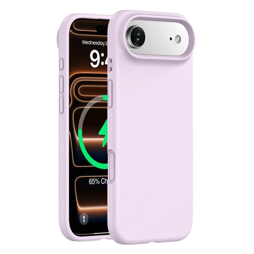 For iPhone Air Magnetic Case PC + Liquid Silicone Anti-Scratch Phone Cover - Purple - 1