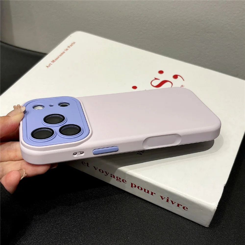 For iPhone 17 Pro Phone Case Skin Feel Silicone Anti Fingerprint Cell Phone Cover - Pink - 3