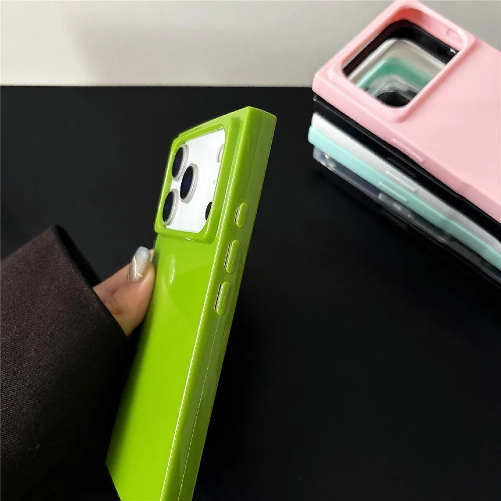 For iPhone 17 Pro Max Soft TPU Case Ultra Thin Square Design Anti Drop Phone Protective Cover - Grey - 4