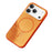 For iPhone 17 Pro Magnetic Case Ultra Thin PC TPU Phone Back Cover Compatible with MagSafe - Orange - 1