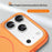 For iPhone 17 Pro Magnetic Case Ultra Thin PC TPU Phone Back Cover Compatible with MagSafe - Orange - 5
