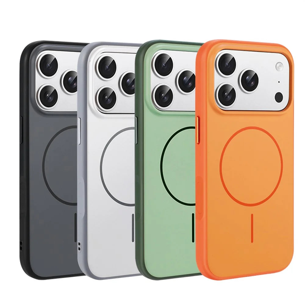 For iPhone 17 Pro Max Magnetic Case Ultra Thin PC TPU Phone Back Cover Compatible with MagSafe - Black - 7