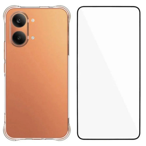 WANLONFENG For Xiaomi Redmi Turbo 5 Max 5G Case  WL Series 2.0mm TPU Phone Cover with Tempered Glass Film - Transparent - 1
