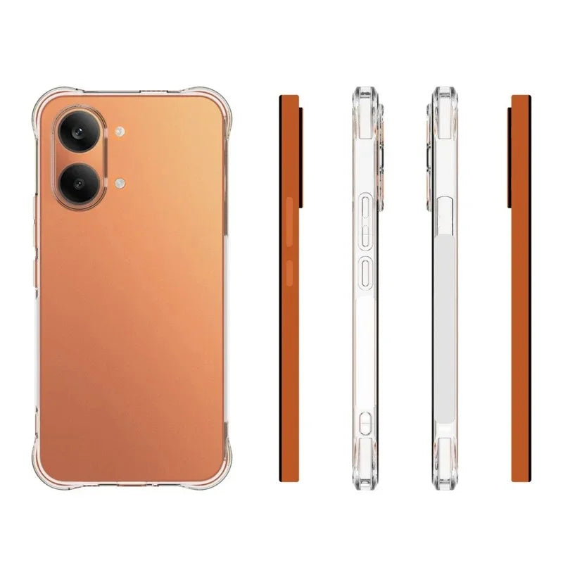 WANLONFENG For Xiaomi Redmi Turbo 5 Max 5G Case  WL Series 2.0mm TPU Phone Cover with Tempered Glass Film - Transparent - 6