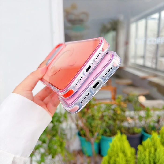 For iPhone 17 Pro Max Magnetic Case Clear Gradient Shockproof TPU PC Phone Cover Compatible with MagSafe - White - 2