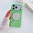 For iPhone 17 Pro Magnetic Case Kickstand Skin Touch Rubberized TPU PC Phone Cover Compatible with MagSafe - Green - 2