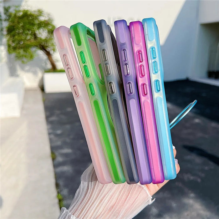For Samsung Galaxy S26 Ultra Magnetic Case Kickstand Skin Touch Rubberized TPU PC Phone Cover - Rose - 5