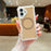 For iPhone 17 Case Glitter Shockproof Clear Acrylic TPU Phone Cover Built-in Non-Magnetic Iron Ring - Transparent Gold - 1