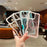 For iPhone 16 Pro Max Case Glitter Shockproof Clear Acrylic TPU Phone Cover Built-in Non-Magnetic Iron Ring - Transparent Gold - 6