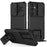 For Samsung Galaxy S26 Case Camera Slider PC + TPU Phone Cover with Kickstand - Black - 1