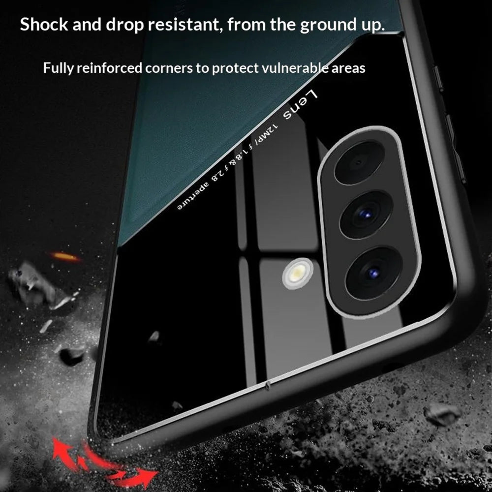 For Samsung Galaxy A37 5G Case Precise Cutout Leather Coated PC + TPU Phone Back Cover Built-in Metal Sheet - Green - 3