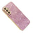 For Samsung Galaxy A57 5G Case Electroplating Ripple Texture PU + TPU + PC Phone Back Cover - Pink - 1