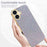 For iPhone 17 Case Electroplating Frame Sparkling Glitter Anti Drop PC + TPU Phone Cover - Silver - 3