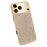 For iPhone 17 Pro Case Electroplating Frame Sparkling Glitter Anti Drop PC + TPU Phone Cover - Gold - 1