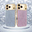 For iPhone 17 Pro Case Electroplating Frame Sparkling Glitter Anti Drop PC + TPU Phone Cover - Gold - 7