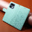 For Realme 16 Pro 5G Case RFID Blocking Imprinted Dog Pattern PU Leather Phone Cover with Wrist Strap - Green - 4