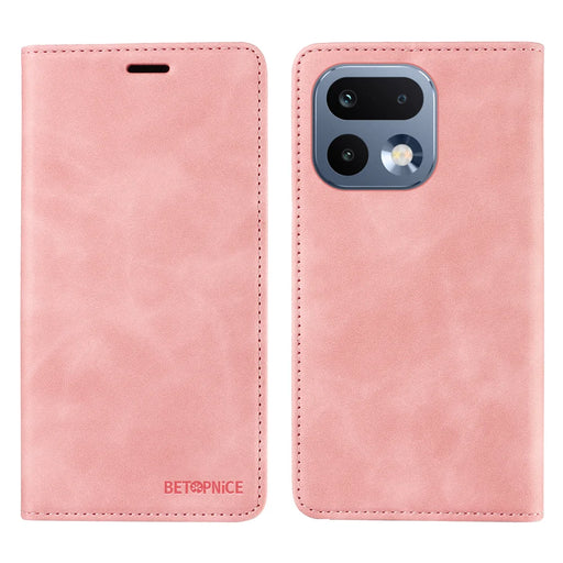 BETOPNICE For Realme 16 Pro 5G Case  Magnetic Closure RFID Blocking Wallet Stand Leather Phone Cover - Pink - 1