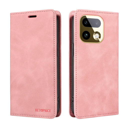 BETOPNICE For Realme 16 Pro+ 5G Case  Magnetic Closure RFID Blocking Wallet Stand Leather Phone Cover - Pink - 2