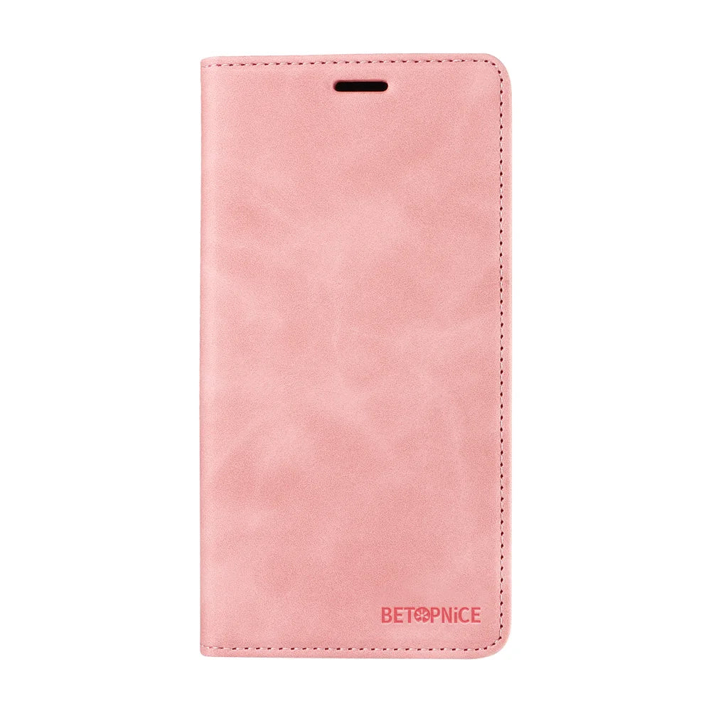BETOPNICE For Realme 16 Pro+ 5G Case  Magnetic Closure RFID Blocking Wallet Stand Leather Phone Cover - Pink - 4