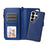 For Samsung Galaxy S26 Ultra Magnetic Leather Case Mobile Cover with Detachable Zipper Wallet Strap - Blue - 7