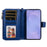 For Samsung Galaxy S26+ Magnetic Leather Case Mobile Cover with Detachable Zipper Wallet Strap - Blue - 5