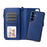 For Samsung Galaxy S26+ Magnetic Leather Case Mobile Cover with Detachable Zipper Wallet Strap - Blue - 7