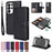 For Samsung Galaxy S26 Ultra Case 2 in 1 Detachable Magnetic Leather Wallet Mobile Cover with Strap - Black - 4