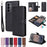 For Samsung Galaxy S26 Case 2 in 1 Detachable Magnetic Leather Wallet Mobile Cover with Strap - Black - 4