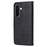For Samsung Galaxy A37 5G Case 2 in 1 Detachable Magnetic Leather Wallet Mobile Cover with Strap - Black - 5